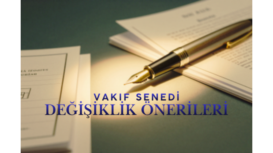 VAKIF SENEDİ DEĞİŞİKLİK ÖNERİLERİ